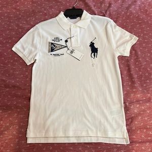 Ralph Lauren Custom Slim Fit Big Pony Mesh Polo Shirt